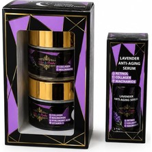 Skincare Seti, Gündüz Kremi, Gece Kremi ve Anti-Aging Serum, Retinol, Kolajen, Niasinamid Içerikli, 3'lü Bakım Seti