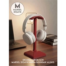 Marsel Dizayn Dekoratif Gamer Kulaklık Standı - Kulaklık Tutucu- Ateş Kırmızısı - 24 cm - Kış Temalı Anahtarlık Hediyeli