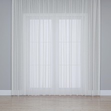 Fabric Design Keten Plus Tül Perde (Ekru, 100 x 190)