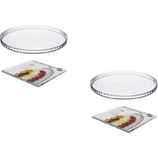 Paşabahçe 10345 Sunum ve Servis Tabağı, 2 Adet, Büyük Boy, Beyaz, Cam