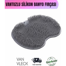 Vantuzlu Silikon Banyo Fırçası – Ayak Masaj Pedi, Sırt Kesesi, Duş Lifi, Vücut Temizleme Aparatı