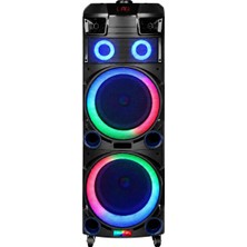 Hp 910 Taşınabilir Şarjlı Bluetooth Hoparlör 80 Rms 2 * 10 Inc Woofer Karaoke Mikrofon
