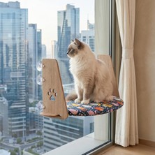 Vantuzlu Oval Cama Yapışan Kedi Yatağı