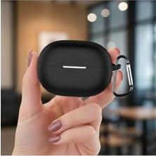Pratik Ev Huawei Freebuds Pro 5 Askı Aparatlı Mat Silikon Kılıf Siyah