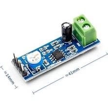 Pratik Ev LM386 Ses Kuvvetlendirici Modül Dc 5V; 12V Mono Ayarlı Ses Yükseltici Mikrofon Amfi DVM.101.393