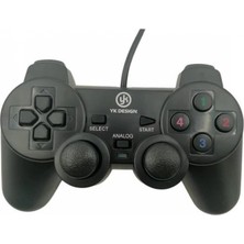 MiraLive Çift Titreşimli USB Kablolu Oyun Kolu Pc Uyumlu Vibration Gamepad