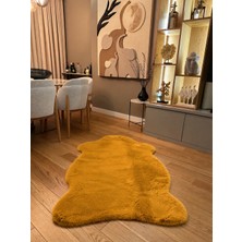 Doğuş Peluş Halı Ultra Soft Hardal Yumuşak Dokulu Peluş Halı Tek Kafa Post