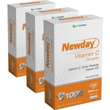 Newday Vitamin C Complex Çinko Pikolinat 30 Kapsül (3 Paketi)
