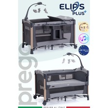 Prego Elips Plus Anne Yanı Park Yatak Oyun Parkı Sallanır Beşik Yana Açılır Kolay Katlanır 70x120 Cm