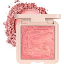 Pratik Ev Marble Baked Blusher Fırınlanmış Allık ve Aydınlatıcı - 04 Rosy Rose