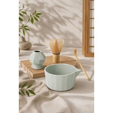 Pratik Ev Kaşık, 4'lü Matcha Set Kase Whisk Tutucu Bambu Whisk Çırpıcı ve Bambu Kaşık MT248