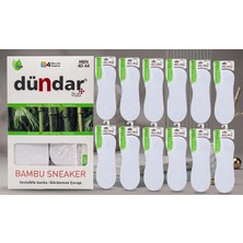 Dündar Çorap Erkek Bambu Sneaker Görünmez Çorap 12'li Paket (40-44 Beden)