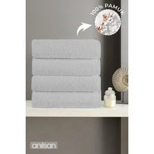 Anılsan 4'lü Kahverengi El Havlusu - 50x90 Cm, 225 Gr, %100 Pamuk, Spa Ve Otel Havlusu