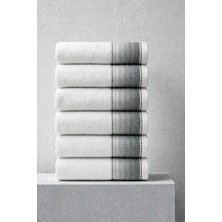 Anılsan 6'lı Selina Mavi El Havlusu - 50x100 Cm, 235 Gr, %100 Pamuk, Spa Ve Otel Havlusu