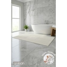 Anılsan Zivra %100 Pamuk Ayak Havlusu - Antrasit 60x130, 690 Gr