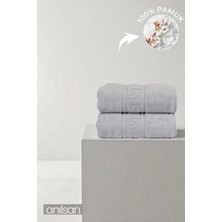 Anılsan 2'li Beyaz Greek El Havlusu - 50x90 Cm, 225 Gr, %100 Pamuk, Spa Ve Otel Havlusu