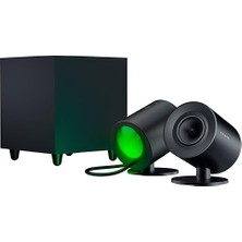 Pratik Ev Nommo V2; Kablolu Subwoofer'lı Tam Aralıklı 2,1 Pc Oyun Hoparlörleri (Alüminyum Faz Fişli 3" Tam Aralıklı Sürücüler, 5,5" Sürücülü Aşağı Ateşlemeli Subwoofer, Thx Ses) Siyah