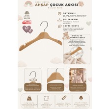 NYN Ahşap 30CM Çocuk Askısı Natürel Renk