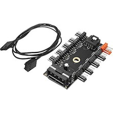 Pratik Ev 4337 10 Port Fan Çoklayıcı Y Pwm Splitter, 4 Pin, 12V, Ide Güç, Molex Kanal Kasa