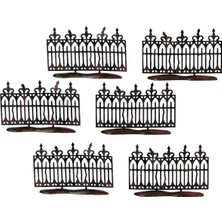 Department 56 Köy Koleksiyonları Için Bayramı Aksesuarları Ürkütücü Minyatür Çit Heykelcik Seti, 5,5 Cm, Siyah