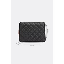 Morca Unisex Tablet Kılıfı 11" Deri Kapitone - Siyah