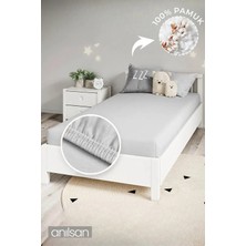 Anılsan Sasha Bebek Lastikli Çarşaf Seti 70x140 - Beyaz %100 Pamuk