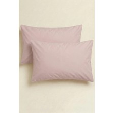 Anılsan Camelia 2'li Bej Yastık Kılıfı – 50x70 Cm, %100 Pamuk
