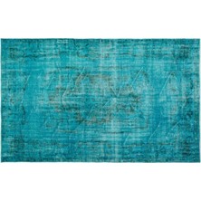Apex Halı El Dokuması Vintage Yün-Pamuk Turkuaz Halı 19546 185 x 284 cm