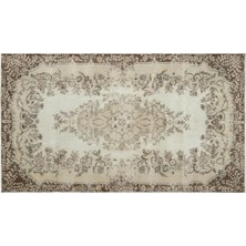 Apex Halı El Dokuması Vintage Yün-Pamuk Bej Halı 19385 174 x 302 cm