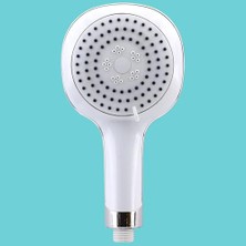Pratik Ev Banyo Duş Başlığı Fiskiyesi, Telefonu, Yuvarlak Başlık, Beyaz