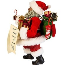 Kurt Adler 26,5 cm Fabriche' Siyah Noel Baba ve Şeker Kamışı