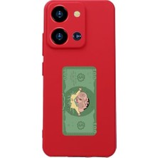 Pratik Ev S19 Max Pro S Zoom Kırmızı Silikon Kılıf, Baskılı ve Kamera Korumalı