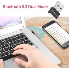 Dual Mode Bluetooth 5.3 USB Adaptör Dongle – Bilgisayar Için Bluetooth Alıcı Verici, USB Dongle Adaptör Pc Laptop, Kulaklık Hoparlör Klavye Mouse Game