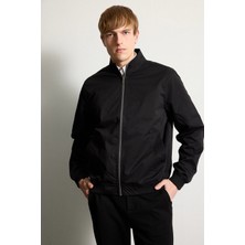 DeFacto Slim Fit Dik Yaka Astarlı Fermuarlı Mont D7338AX26SP