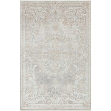 Apex Halı Viskon Bambu Dokuma Halı Yumuşak Dokulu Modern Sık Dokuma Salon Halısı Queen 8116 Krem