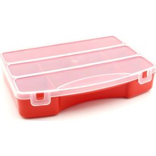 Super-Bag Kırmızı Organizer - 8 Parça Balıkçı Malzeme Kutusu Sağlam Plastik Yapı