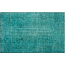 Apex Halı El Dokuması Vintage Yün-Pamuk Turkuaz Halı 24387 167 x 270 cm