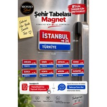 Mosso Steel Şehir Tabelası Magnet / Magnet / Buzdolabı Süsü