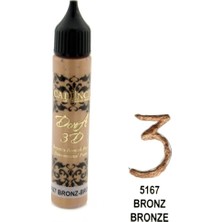 Cadence 3D Boyutlu Boncuk Boya Bronz Renk 25 ml Hızla Kuruyan Parlak Özellikli Boya