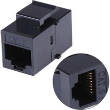 Pratik Ev 25454 RJ45 Cat6 Dişi/dişi 8p-8c Ara Kaplin Coupler Adaptör, Siyah