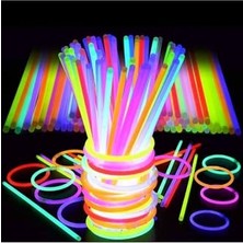 Pratik Ev 500 Adet Konser Şenlik Işığı Vıp Renkli Glow Stick Neon Işık Fosforlu Bileklik Kolye Fosforlu Işık