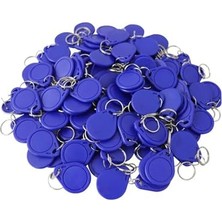 Pratik Ev Blue 100PCS/PACK Rfıd 13.56MHZ Ic Keyfob Token Key Ring For Access Control Compatible With Mıfare Classic 1k Card