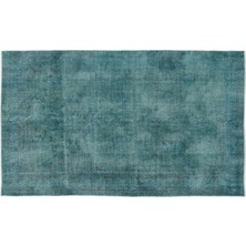 Apex Halı El Dokuması Vintage Yün-Pamuk Turkuaz Halı 14594 161 x 268 cm