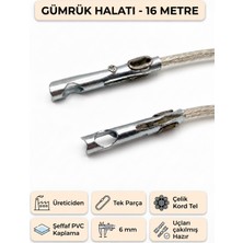 Tır Dorse Kamyon Konteyner Gümrük Halatı Galvanizli Çelik Tel 16 Metre 6mm