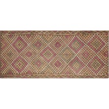 Apex Halı El Dokuması Vintage Yün-Pamuk Geometric Halı 36577 136 x 310 cm