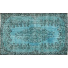 Apex Halı El Dokuması Vintage Yün-Pamuk Turkuaz Halı 13098 172 x 283 cm