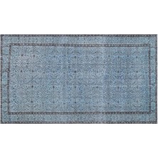 Apex Halı El Dokuması Vintage Yün-Pamuk Mavi Halı 27776 153 x 268 cm