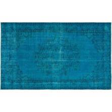 Apex Halı El Dokuması Vintage Yün-Pamuk Turkuaz Halı 18152 174 x 285 cm