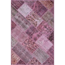 Apex Halı El Dokuma Patchwork Halı Pembe 26651 120 x 180 cm