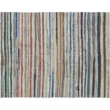 Apex Halı El Dokuması Vintage Yün Çizgili Çaput Halı 31706 207 x 255 cm